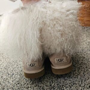 UGG White Fluffy Sheepskin Boots